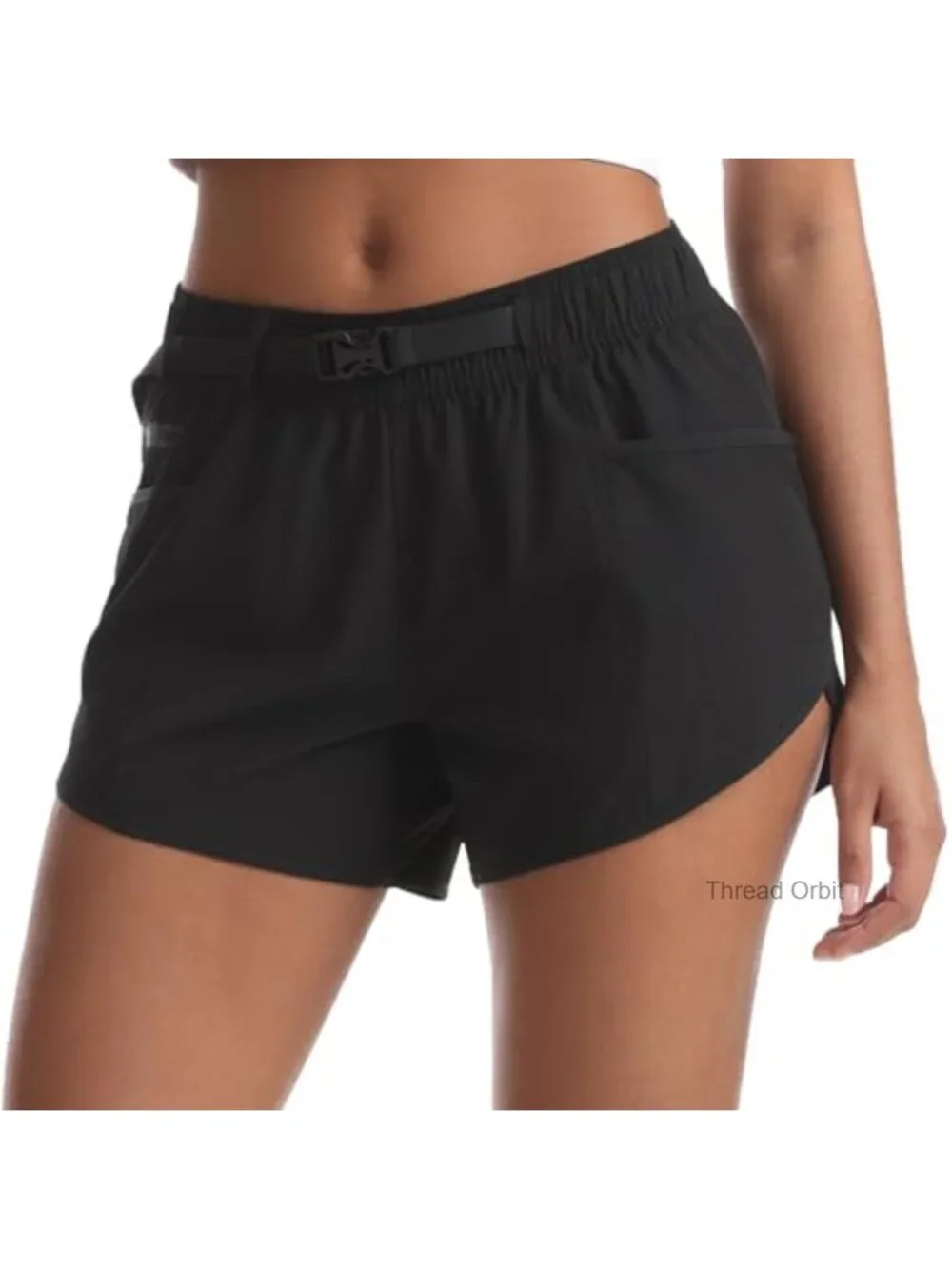 Women's Quick-Dry Hiking Shorts with Liner, 3 Pockets, Adjustable Belted Fit